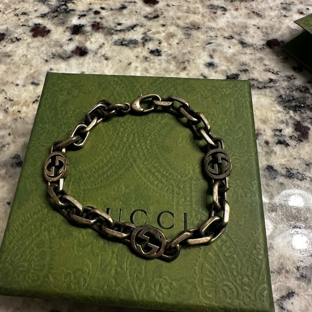 Gucci Antique Gold Chain Bracelet